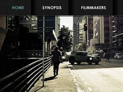 Feature Film black dark navigation photo shadow texture typography website