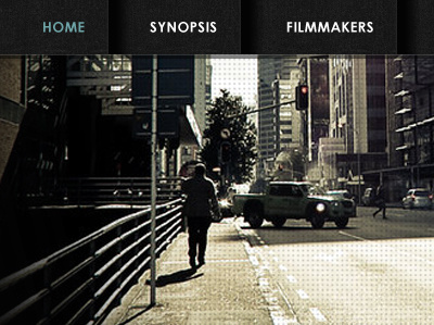 Feature Film black dark navigation photo shadow texture typography website
