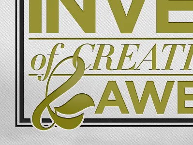 Gold Detail ampersand gold type