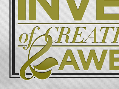 Gold Detail ampersand gold type