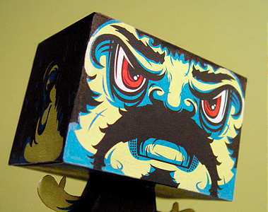 Mad Mustache Man illustration mustache paper papercraft vector