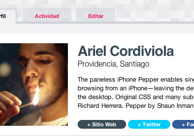 User Profile - Lorem ipsum from mint stats. miniprofile orchestra profile roaaar social network user
