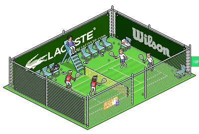 Tennis game iso isometric pixel pixelart