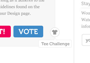 Challenging Tee blue grey icon magenta tee web design white
