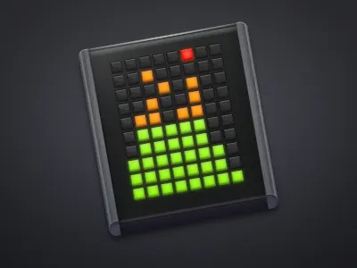 Metric Halo Mobile IO Console replacement icon audio black green icon led recording