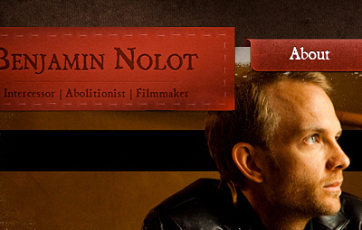 Header Design red stitches website