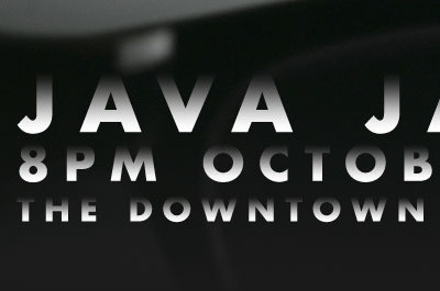 Java Jazz black event slide white