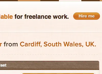 Portfolio Preview 2 brown call to action cardiff freelance linen orange