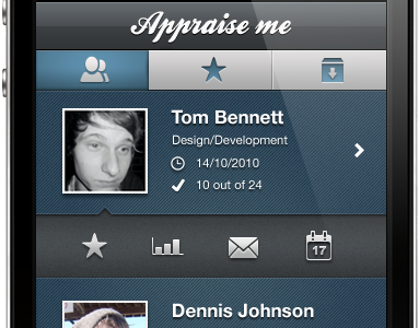 iPhone application UI appraisal iphone ui