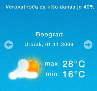 Umbrella Whether blue iphone ui whether