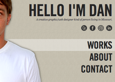 Hello Im Dan portfolio trade gothic web