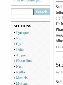 Sections 2byytes black blue grey search sections serif sidebar