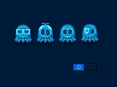 Anatomy Of A Ghost blinky clyde ghosts inky nerds pacman pinky pixel pixel art x ray