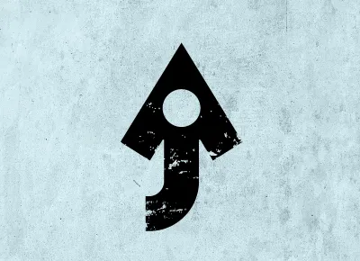 The letter A and J design logo texture typography