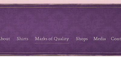 Header Navigation fabric floral purple rough torn