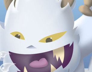 Hungry Yeti characters illustrations pixelkaiju