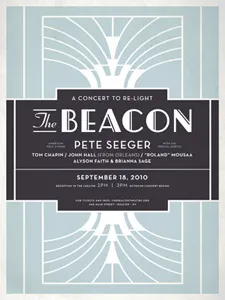 The Beacon Poster 3 blue gray poster texture type typography