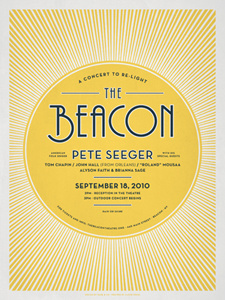 The Beacon Poster 1 gray poster texture type typography yellow