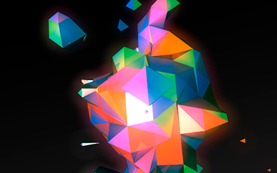 3 Hours On A Bus colorful pointy rad triangles