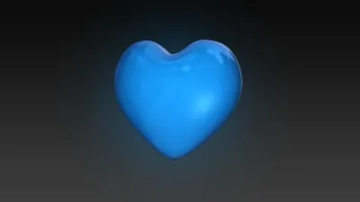 Heartbeat blue broadcast heart ident motion