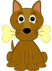 Dog brown dog illustration