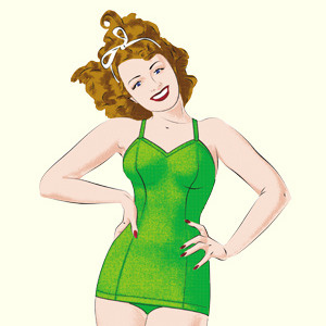 Pinup girl illustration photoshop pinup retro