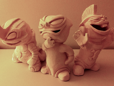 Clay (Ceramic) Dudes 3d ceramic clay hand–building