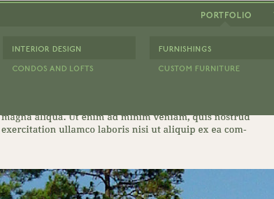 Archicture Portfolio Mega Drop Down droid serif mega menu p22 underground