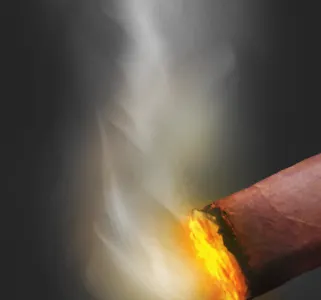 Cigar brown cigar orange red smoke yellow