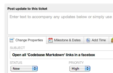 Codebase v4 Ticket Update UI