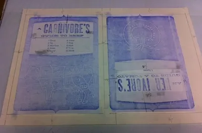 Letterpress Proof beef hellenic wide letterpress tomato
