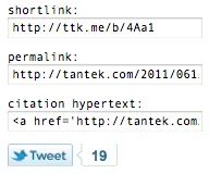 2011-061 Falcon blog links/embeds citation copy copypaste embed falcon hyperlink hypertext permalink shortlink tweet tweetbutton