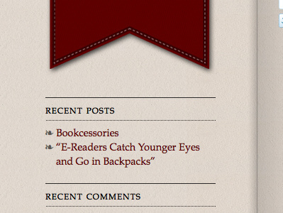ShelfLuv Blog Sidebar blog book css paper red ribbon