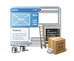 Website Builder Illustration builder icon illustration ui website