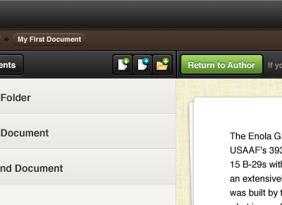 Authoring Tool app buttons nav thoughtbot