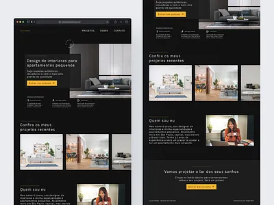 Interior Designer Website architect design interior design landing page ui website