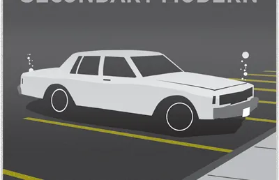 car in parking lot, parking lot underwater gig poster vector