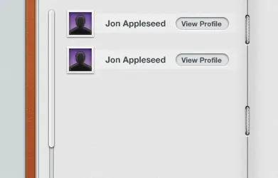 Contact Book (Mac OS X Lion inspired) book button contact leather light paper scrollbar stitches texture