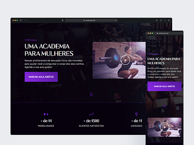 Landing Page For a Gym - Elementor Pro clean dark dark mode design elementor gym landing page minimal ui website wordpress