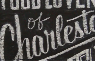Charleston blackboard chalk dana tanamachi hand lettering lettering script sketch typography