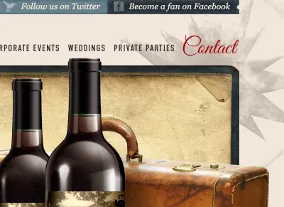 Winery aged din font retro script suitcase texture vintage weathered wine