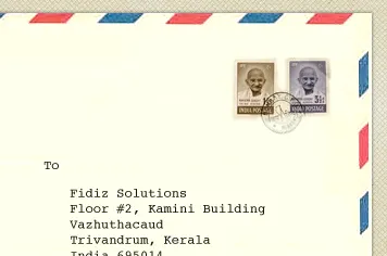 Fidiz / Contact form air mail contact envelop fidiz form paper