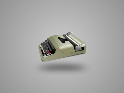 Olivetti "lettera 32" typewriter design fireworks illustration