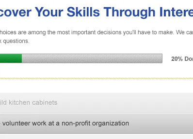 Progress through Assessment Test progress