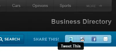 Global Header black blue button gloss grain grey header nav navigation search social
