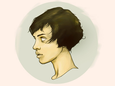 Playing with CS5 Illustrator Brushes depth illustration portrait radical