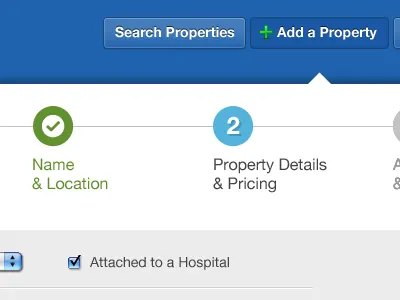 Property Listing Flow 2 blue design medical photoshop real estate steps web