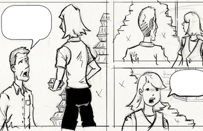 Salad Laaady comic book digital ink grocery store