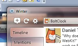 Winter - Main Window Toolbar app icon interface toolbar twitter windows winter