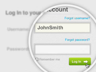 Log In (+ free .psd) log in ui ux